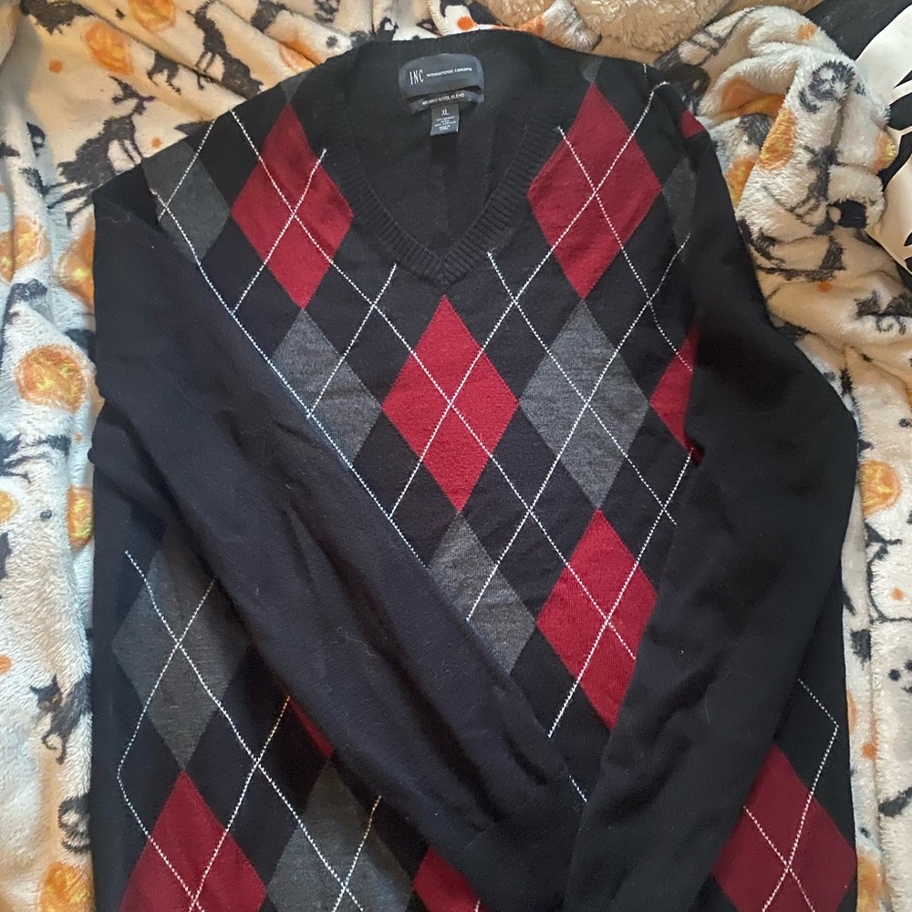 🖤SOLD🖤 Mall Goth, Alt, Emo, Dark Academia Argyle Sweater